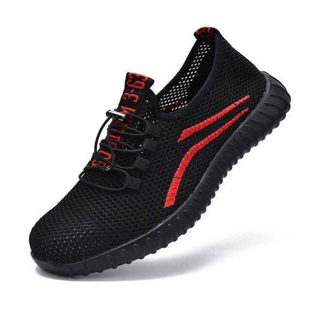 NASONBERG Shoes Safety Men Anti-smashing Steel Toe Working Shoe Security Man Women Breathable Work Boot Sneakers Plug Size 35-46