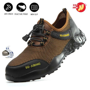 2020 Summer Breathable Men Work Shoes Women steel toe  Caps Safety Shoes Kevlar Midsole Outdoor Sneakers lekkie buty robocze