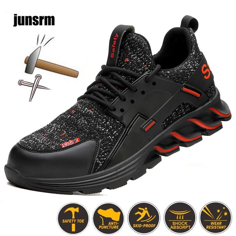 New 2020 Work Shoes Breathable Steel Toe Cap Safety Shoes Outdoor Men Anti-slip Deodorant Steel Puncture Proof Construction